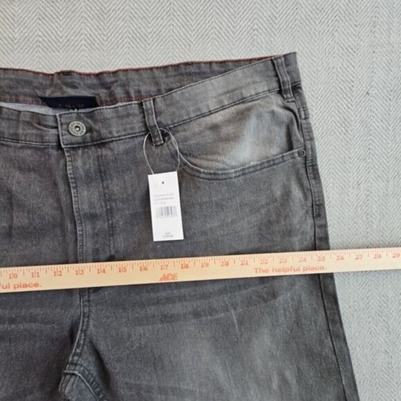 Jachs New York Jeans Men's 44x32 Gray Mid Rise Soft Stretch Slim Straight NWT - Picture 4 of 16